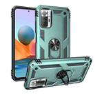 For Xiaomi Redmi Note 10 Pro Shockproof TPU + PC Protective Case with 360 Degree Rotating Holder(Green) - 1