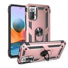 For Xiaomi Redmi Note 10 Pro Shockproof TPU + PC Protective Case with 360 Degree Rotating Holder(Rose Gold) - 1
