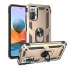 For Xiaomi Redmi Note 10 Pro Shockproof TPU + PC Protective Case with 360 Degree Rotating Holder(Gold) - 1
