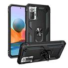 For Xiaomi Redmi Note 10 Pro Shockproof TPU + PC Protective Case with 360 Degree Rotating Holder(Black) - 1