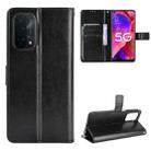For OPPO A54 5G / A74 5G / A93 5G Crazy Horse Texture Horizontal Flip Leather Case with Holder & Card Slots & Lanyard(Black) - 1