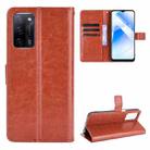 For OPPO A55 5G / A53s 5G Crazy Horse Texture Horizontal Flip Leather Case with Holder & Card Slots & Lanyard(Brown) - 1