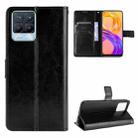 For OPPO Realme 8 4G / Realme 8 Pro 4G Crazy Horse Texture Horizontal Flip Leather Case with Holder & Card Slots & Lanyard(Black) - 1