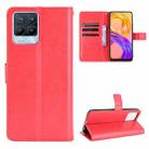 For OPPO Realme 8 4G / Realme 8 Pro 4G Crazy Horse Texture Horizontal Flip Leather Case with Holder & Card Slots & Lanyard(Red) - 1