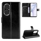 For Huawei P50 Crazy Horse Texture Horizontal Flip Leather Case with Holder & Card Slots & Lanyard(Black) - 1