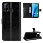 For Oukitel C23 Pro Crazy Horse Texture Horizontal Flip Leather Case with Holder & Card Slots & Lanyard(Black) - 1