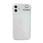 For iPhone 11 Straight Edge Colored Drawing Smiley Face Pattern TPU Protective Case (Black) - 1