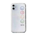 For iPhone 12 Straight Edge Colored Drawing Smiley Face Pattern TPU Protective Case(Colorful) - 1