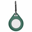 Shockproof Anti-scratch Silicone Protective Case Cover with Hang Loop For AirTag, Shape:Water Drop(Green) - 1