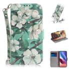 For Xiaomi Redmi K40 / K40 Pro / Poco F3 3D Colored Drawing Horizontal Flip Leather Case with Holder & Card Slots & Wallet & Lanyard(Watercolor Flower) - 1