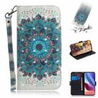 For Xiaomi Redmi K40 / K40 Pro / Poco F3 3D Colored Drawing Horizontal Flip Leather Case with Holder & Card Slots & Wallet & Lanyard(Peacock Wreath) - 1