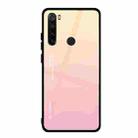 For Xiaomi Redmi Note 8 Gradient Color Glass Case(Pink) - 1