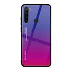 For Xiaomi Redmi Note 8 Gradient Color Glass Case(Dark Blue) - 1