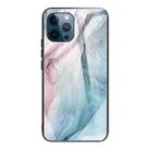 Abstract Marble Pattern Glass Protective Case For iPhone 11 Pro(Abstract Gray) - 1