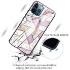 Abstract Marble Pattern Glass Protective Case For iPhone 11 Pro Max(Rhombus White Purple) - 2