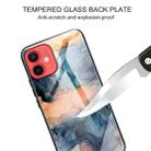 For iPhone 12 mini Abstract Marble Pattern Glass Protective Case (Abstract Blue) - 3
