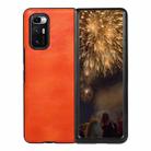 For Xiaomi Mi Mix Fold Two-color Crazy Horse Texture Leather Protective Case(Orange) - 1