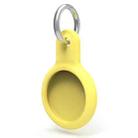 Shockproof Anti-scratch Silicone Protective Case Cover Key Chain with Hang Loop For AirTag(Lemon Yellow) - 1