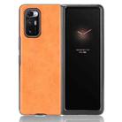 For Xiaomi Mi Mix Fold Shockproof Sewing Cow Skin Texture PC + PU + TPU Case(Orange) - 1