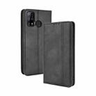 For Oukitel C23 Pro Magnetic Buckle Retro Crazy Horse Texture Horizontal Flip Leather Case with Holder & Card Slots & Photo Frame(Black) - 1