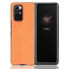 For Xiaomi Mi Mix Fold Shockproof Crocodile Texture PC + PU Case(Orange) - 1