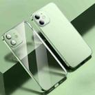 For iPhone 12 mini Anti-fingerprint Frosted Electroplating Protective Case with Camera Film (Green) - 1