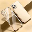 For iPhone 12 Anti-fingerprint Frosted Electroplating Protective Case with Camera Film(Gold) - 1