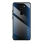 For Xiaomi Redmi Note 8 Pro Carbon Fiber Texture Gradient Color Glass Case(Blue) - 1