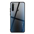 For Xiaomi Redmi Note 8 Carbon Fiber Texture Gradient Color Glass Case(Blue) - 1