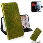For Samsung Galaxy S21 FE Solid Color Colorful Magnetic Buckle Horizontal Flip PU Leather Case with Holder & Card Slots & Wallet & Lanyard(Gold) - 1
