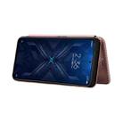For Xiaomi Black Shark 4 / 4 Pro Carbon Fiber Texture Horizontal Flip TPU + PC + PU Leather Case with Card Slot(Pink) - 4