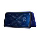 For Xiaomi Black Shark 4 / 4 Pro Carbon Fiber Texture Horizontal Flip TPU + PC + PU Leather Case with Card Slot(Blue) - 4