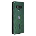 For Xiaomi Black Shark 4 / 4 Pro Carbon Fiber Texture Horizontal Flip TPU + PC + PU Leather Case with Card Slot(Green) - 3