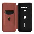 For Xiaomi Black Shark 4 / 4 Pro Carbon Fiber Texture Horizontal Flip TPU + PC + PU Leather Case with Card Slot(Brown) - 5