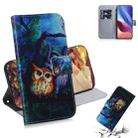 For Xiaomi Redmi K40 / K40 Pro / Poco F3 Coloured Drawing Horizontal Flip Leather Case, with Holder & Card Slots & Wallet(Oil Painting Owl) - 1