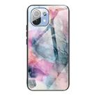 For Xiaomi Mi 11 Abstract Marble Pattern Glass Protective Case(Abstract Multicolor) - 1
