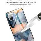 For Xiaomi Mi 11 Abstract Marble Pattern Glass Protective Case(Abstract Blue) - 3