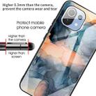 For Xiaomi Mi 11 Abstract Marble Pattern Glass Protective Case(Abstract Blue) - 4
