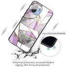 For Xiaomi Mi 11 Lite Abstract Marble Pattern Glass Protective Case(Rhombus Gray Purple) - 2