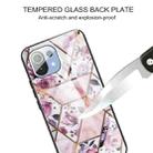 For Xiaomi Mi 11 Pro Abstract Marble Pattern Glass Protective Case(Rhombus Rose) - 3
