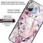 For Xiaomi Mi 11 Pro Abstract Marble Pattern Glass Protective Case(Rhombus Rose) - 4
