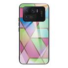For Xiaomi Mi 11 Ultra Abstract Marble Pattern Glass Protective Case(Rhombus Gradient) - 1