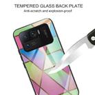 For Xiaomi Mi 11 Ultra Abstract Marble Pattern Glass Protective Case(Rhombus Gradient) - 3