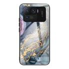 For Xiaomi Mi 11 Ultra Abstract Marble Pattern Glass Protective Case(Abstract Gold) - 1