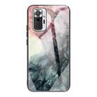 For Xiaomi Redmi Note 10 Pro / Note 10 Pro Max Abstract Marble Pattern Glass Protective Case(Abstract Black) - 1