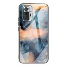 For Xiaomi Redmi Note 10 Pro / Note 10 Pro Max Abstract Marble Pattern Glass Protective Case(Abstract Blue) - 1