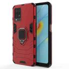 For OPPO A54 4G Shockproof PC + TPU Protective Case with Magnetic Ring Holder(Red) - 1
