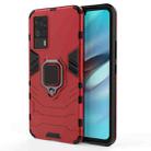 For vivo S9e Shockproof PC + TPU Protective Case with Magnetic Ring Holder(Red) - 1