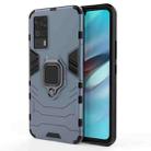 For vivo S9e Shockproof PC + TPU Protective Case with Magnetic Ring Holder(Navy Blue) - 1