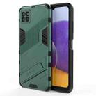 For Samsung Galaxy A22 5G Punk Armor 2 in 1 PC + TPU Shockproof Case with Invisible Holder(Green) - 1
